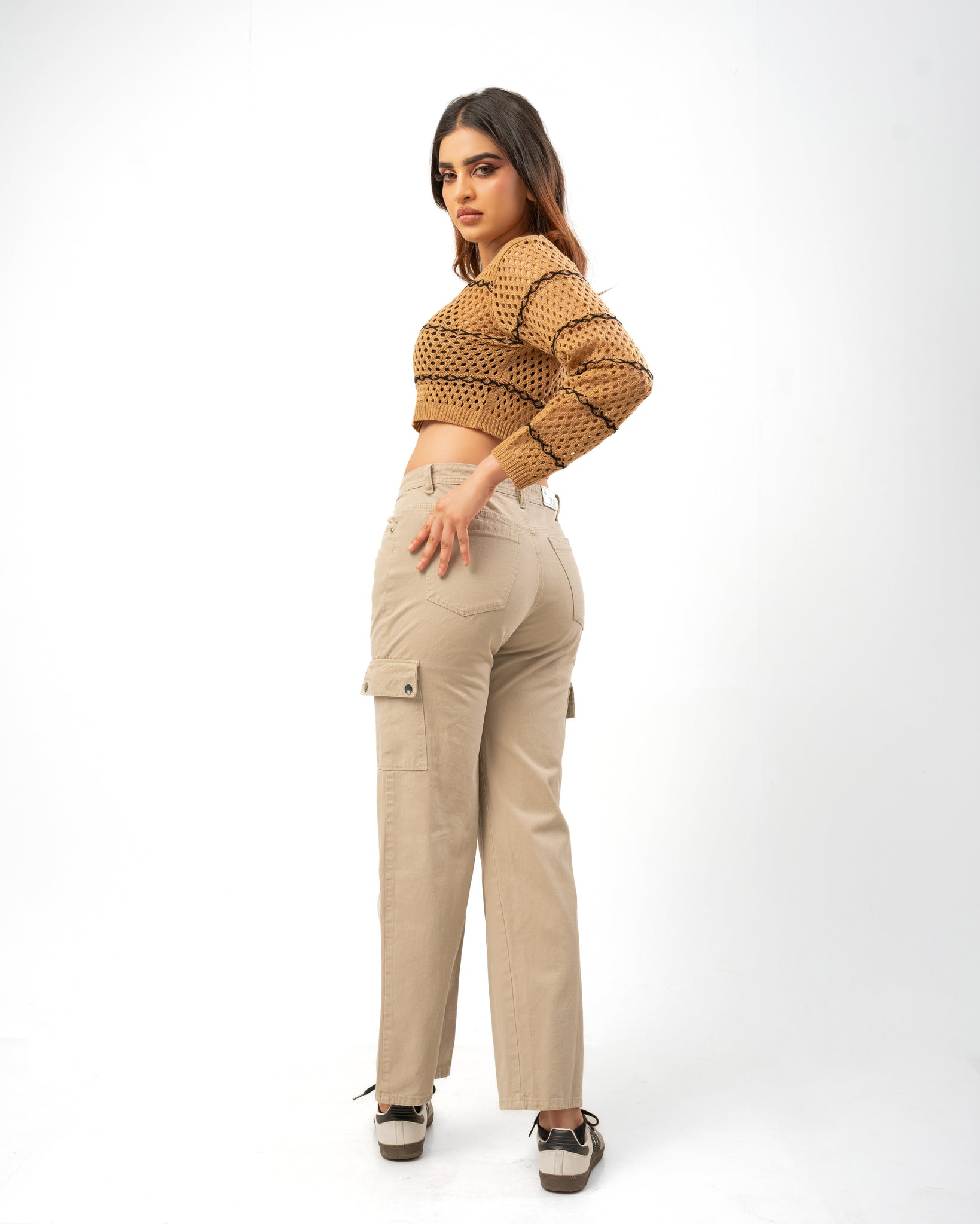 Honeycomb Knit Crop Top