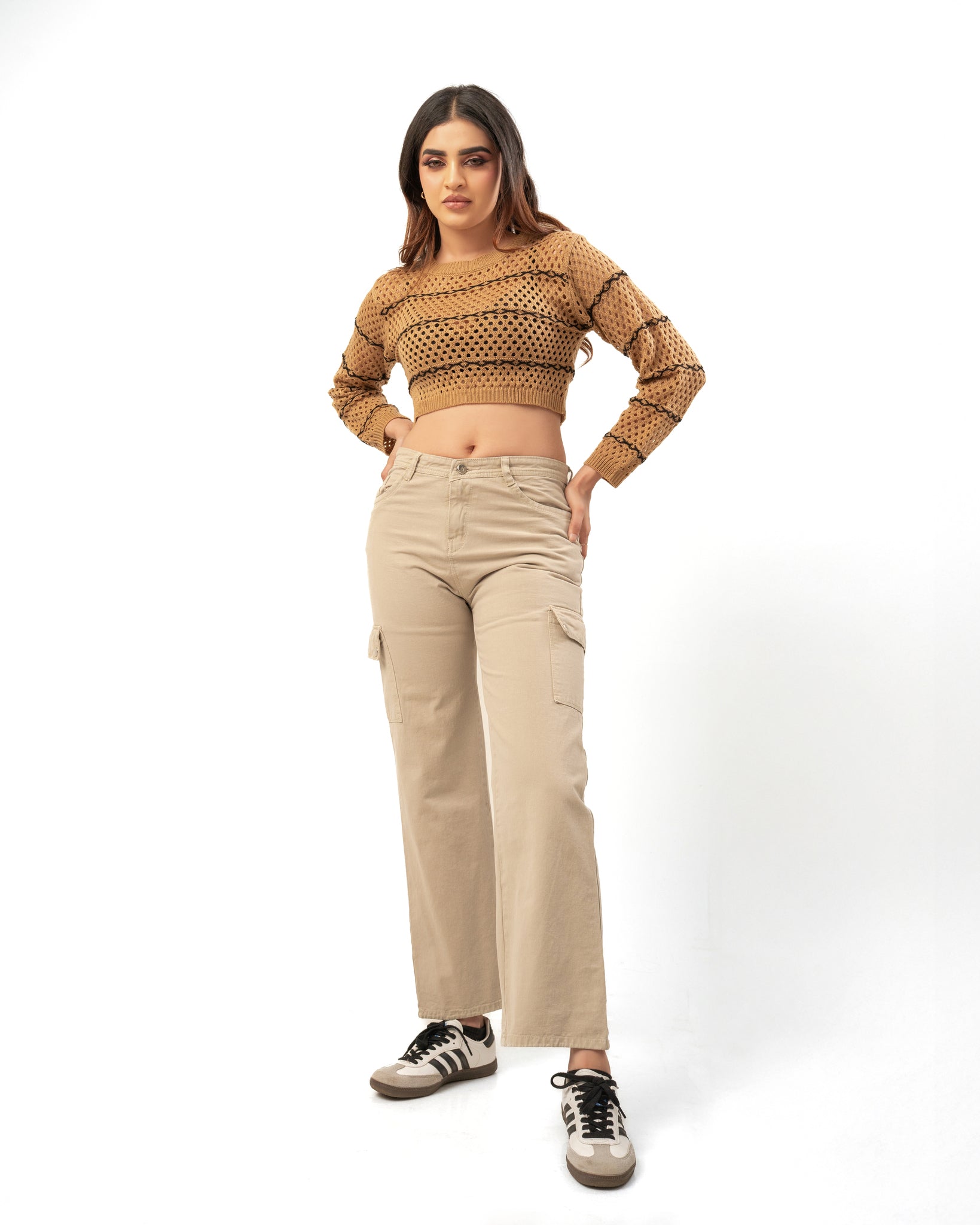Honeycomb Knit Crop Top
