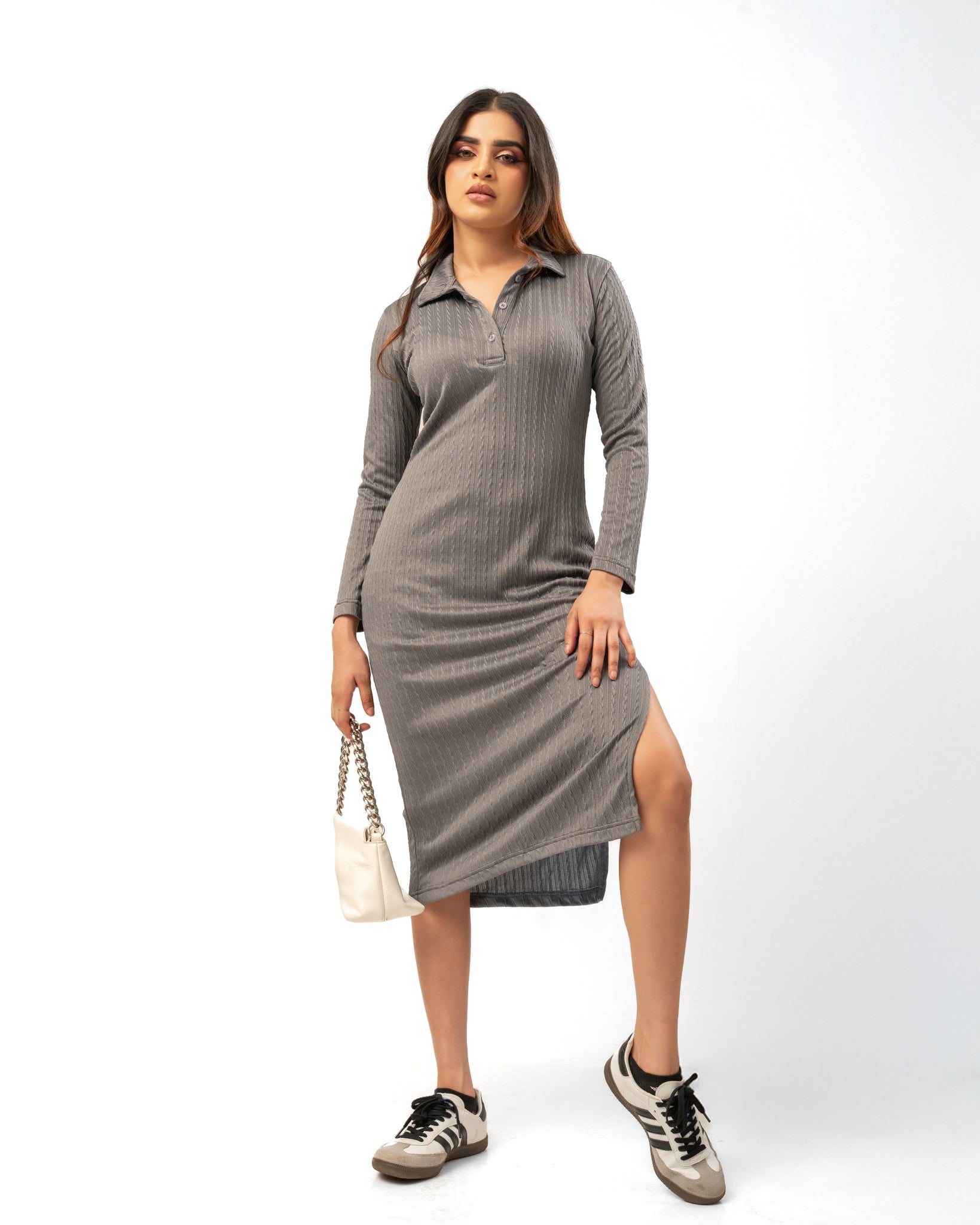 GreyWave T-Shirt Dress