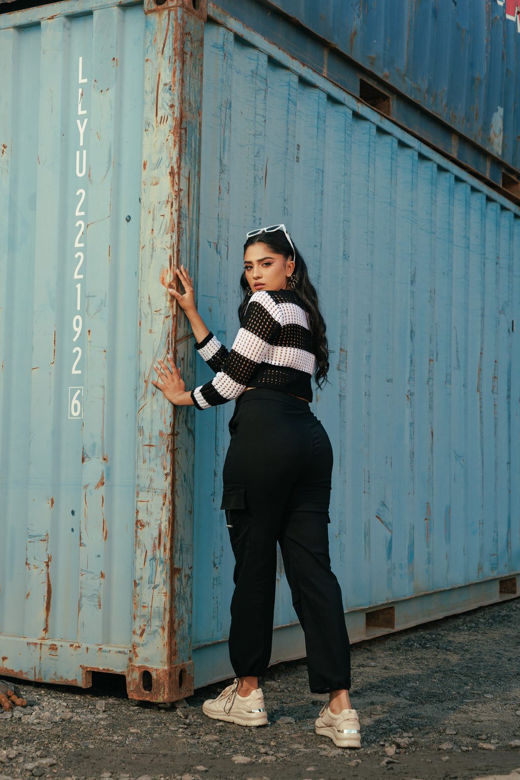 Black Skyline Cargo Pant